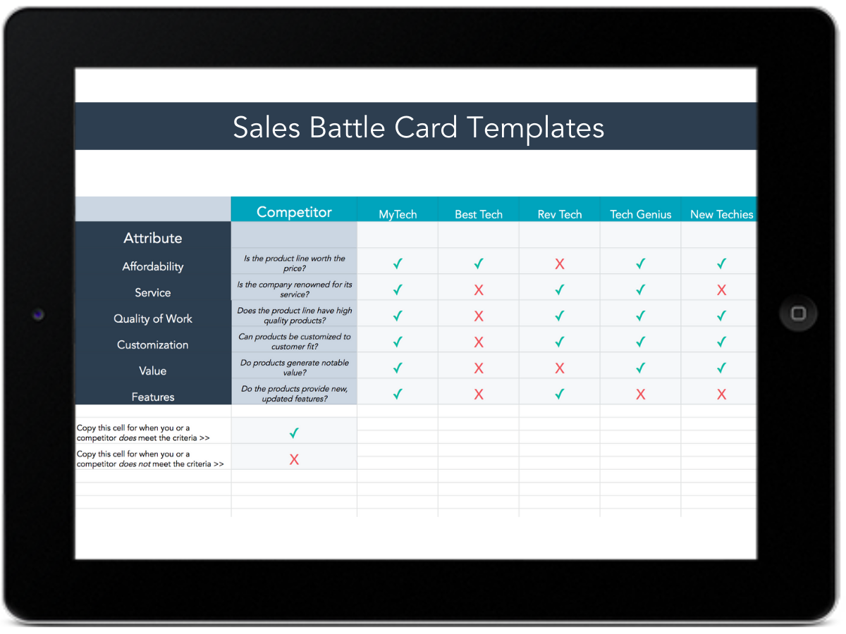 Free Battlecard Template Printable Templates